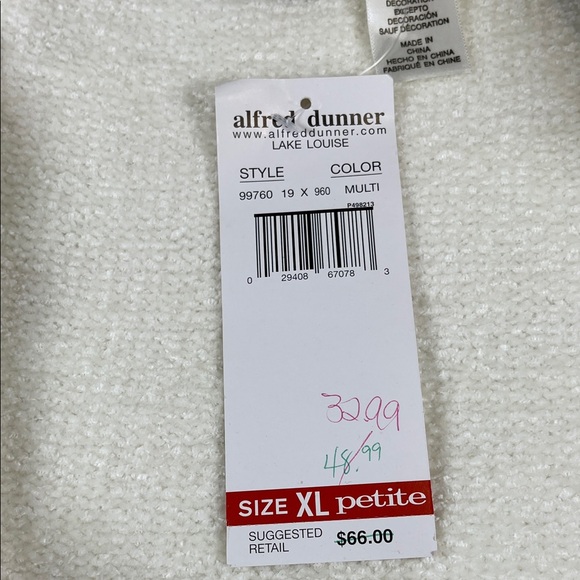 Alfred Dunner Patchwork Winter Jacket - Cream, Purple, Blue Sz XLP - Picture 10 of 11